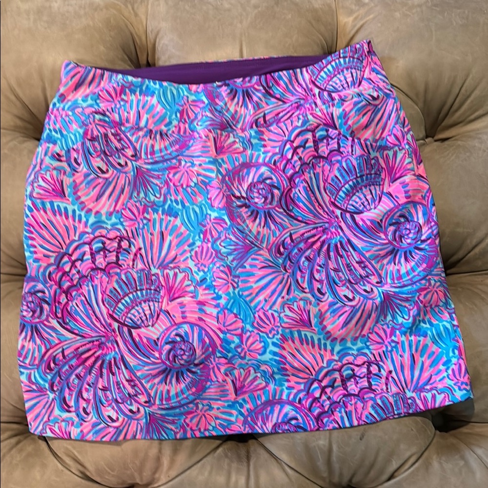 Lilly Pulitzer Pink and Blue Skort Resort Wear large